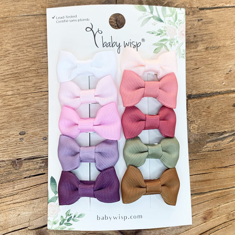Baby Wisp Charlotte Snap Bows 10pk - New Orleans