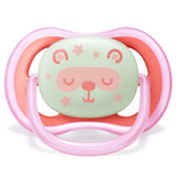 Avent Ultra Air Night Time Pacifiers - 2pk 6-18 Months Pink
