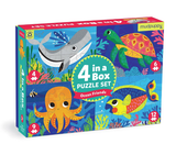 Mudpuppy Ocean Friends 4-in-a-Box Puzzle Set