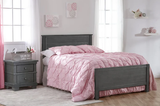 Pali Potenza Flat Top Forever Crib + Double Dresser (Distressed Granite)