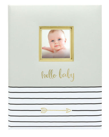 Pearhead Hello Babybook - Grey
