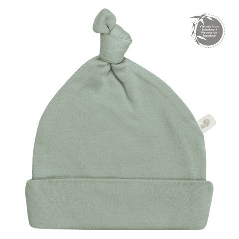 Perlimpinpin Bamboo knotted hat - moss