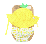 Zoocchini Swim Diaper & Sun Hat Set - Pineapple