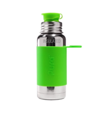 Pura Stainless Steel Insulated Bottle - 475ml Green