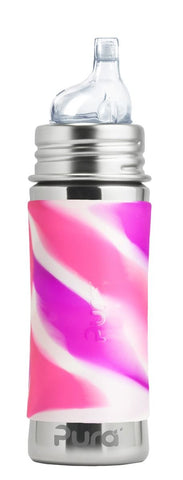 Pura 325ml Sippy Bottle - Pink swirl