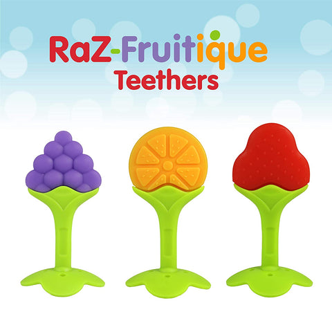 RAZ Fruitique 3PK Silicone Teether Set