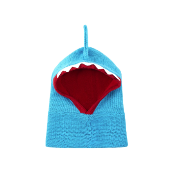 Zoocchini Knit Balaclava Hat - Sherman the Shark 6-12 Months