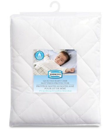Simmons Quilted Baby Crib Mattress Protector
