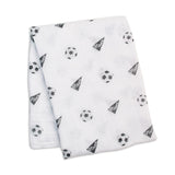 Lulujo Cotton Muslin Swaddle Blanket - Soccer