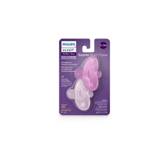 Avent Soothie Heart Pacifier 0-3 Months - Pink/Light Pink