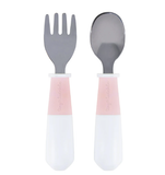 Tiny Twinkle Stainless Steel Fork and Spoon Set - Rose