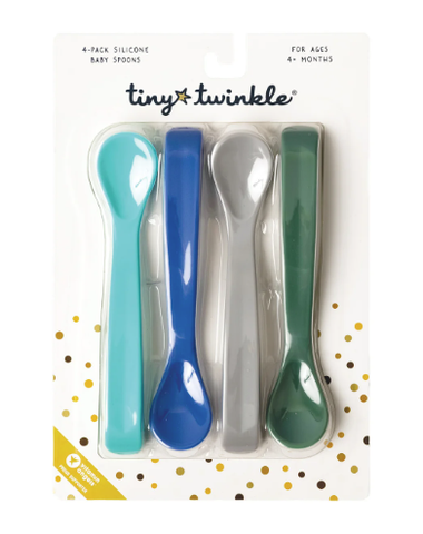 Tiny Twinkle Silicone Spoon 4PK - Boy