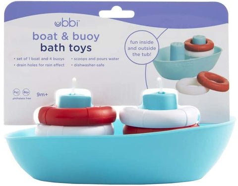 Ubbi Boat + Buoys Bath Toys
