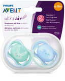 Avent Ultra Air Contemporary Orthodonic Pacifier 2pk Pink/Peach