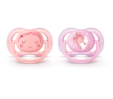 Avent Ultra Air Contemporary Orthodonic Pacifier 2pk Pink/Peach