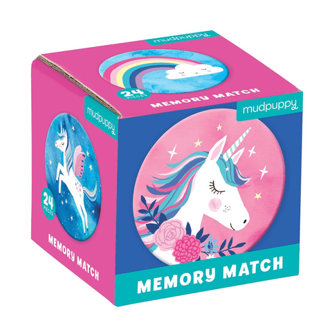 Mudpuppy Unicorn Magic Mini Memory Match Game