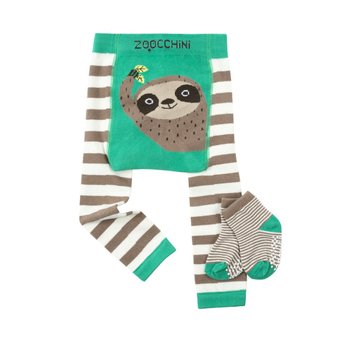 grip+easy™ Crawler Legging & Sock Set - Silas Sloth