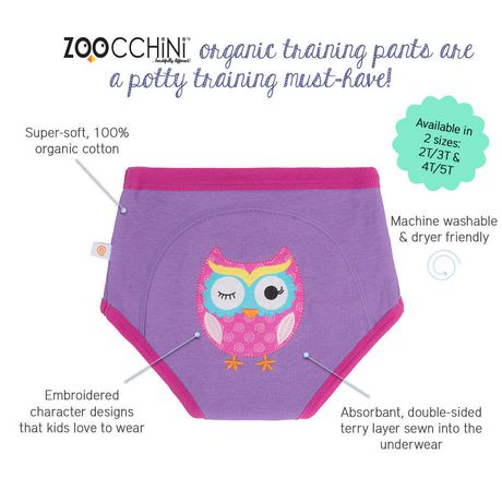 Zoocchini Training Pants - Olive The Owl 3T/4T